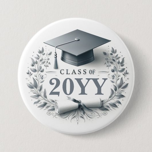 Afstuderen Cap en Diploma Klasse van de Button (Voorkant)