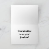 Afstuderen Cap en Diploma Wenskaart Kaart (Binnen)