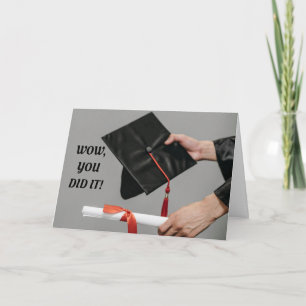 Afstuderen Cap en Diploma Wenskaart Kaart