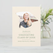 Afstuderen Cap Green 1 Foto Afstuderen Aankondiging (Staand voorkant)