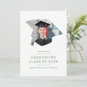 Afstuderen Cap Green 1 Foto Afstuderen Aankondiging (Staand voorkant)