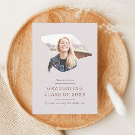 Afstuderen Cap Maroon Roze 1 Foto Afstuderen Aankondiging