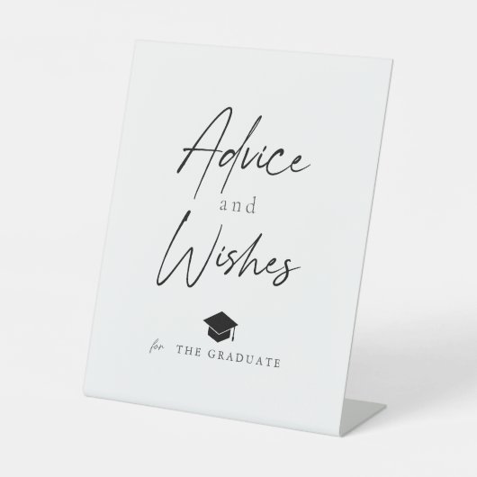 Afstuderen Cap Script Advies en wensen Reclamebord Met Voetstuk (Voorkant)