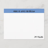 Afstuderen Cap Woorden van advies Partij Kaart (Achterkant)