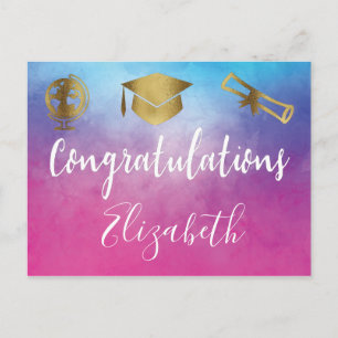 Afstuderen Cap Woorden van wijsheid Advies Pink Pa Briefkaart