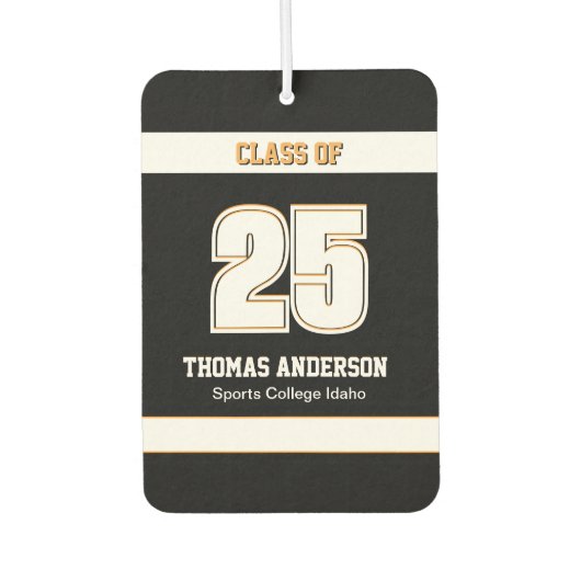 Afstuderen car Freshener, Afstudeerder, sport, Zwa Luchtverfrisser (Voorkant)