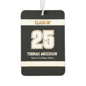 Afstuderen car Freshener, Afstudeerder, sport, Zwa Luchtverfrisser (Achterkant)