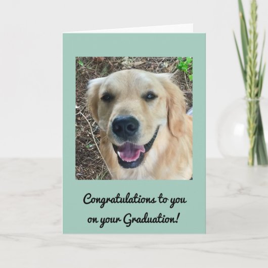 Afstuderen Card - Golden Retriever Kaart (Voorkant)