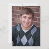 Afstuderen Carolina Blauw Fotosjabloon Eenvoudig Kaart (Voorkant)