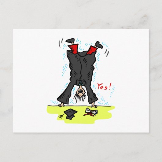 Afstuderen cartwheel aankondigingskaart (Voorkant)