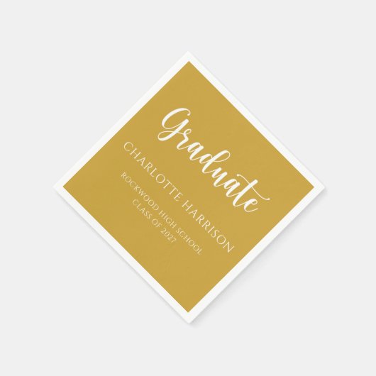 Afstuderen Casual Script Modern papier servetten (Hoek)