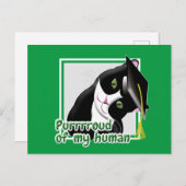 Afstuderen Cat Briefkaart (Voorkant / Achterkant)