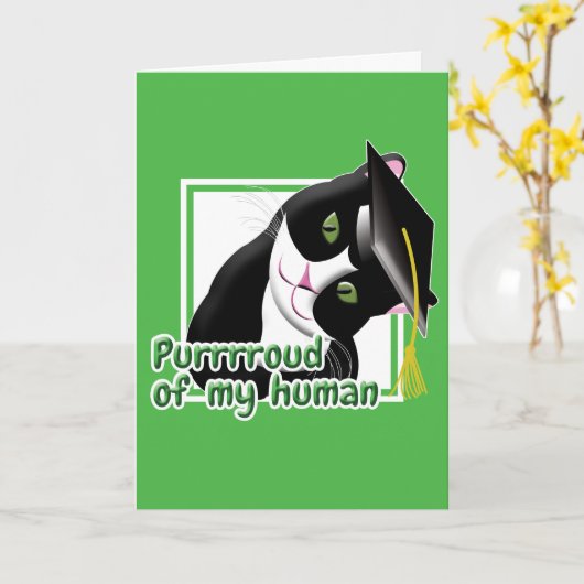Afstuderen Cat Kaart (Gele Bloem)