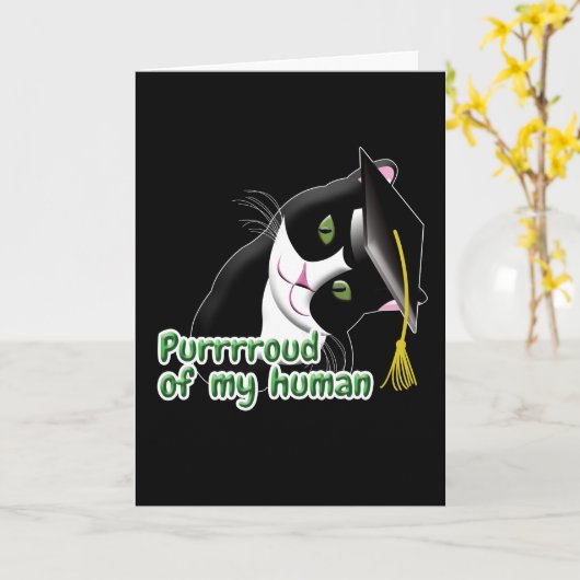 Afstuderen Cat Kaart (Gele Bloem)