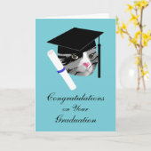 Afstuderen Cat Kaart (Gele Bloem)