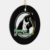 Afstuderen Cat Keramisch Ornament (Rechts)