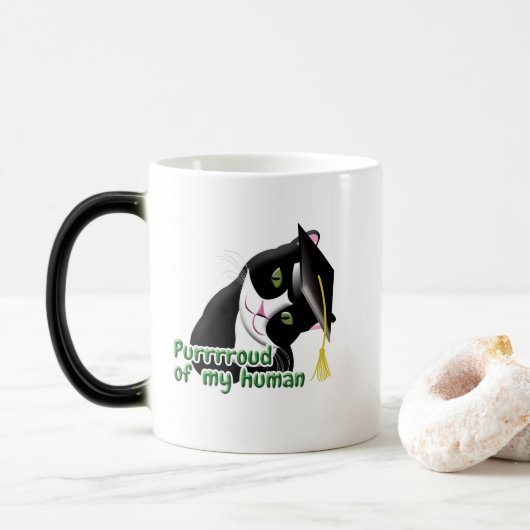 Afstuderen Cat Magische Mok (Met donut)