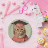 Afstuderen Cat Papieren Bordje (Feest)