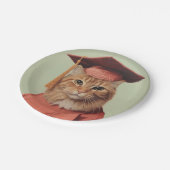 Afstuderen Cat Papieren Bordje (Gekanteld)