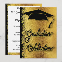 Afstuderen Celebration Afstudeerder Party Faux Gol Kaart
