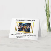 Afstuderen Celebration Custom Photo Plain Gold Kaart (Voorkant)