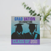 Afstuderen Celebration Invitation Pet Gown Silo12 Kaart (Staand voorkant)