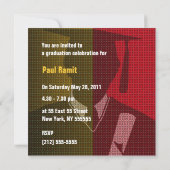 Afstuderen Celebration Invitation Pet & Gown Silo3 Kaart (Achterkant)