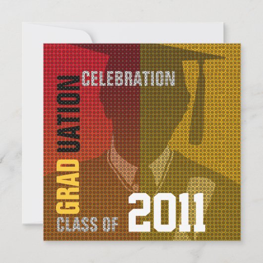 Afstuderen Celebration Invitation Pet & Gown Silo3 Kaart (Voorkant)