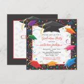 Afstuderen Celebration Party Invitation Kaart (Voorkant / Achterkant)