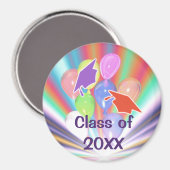 Afstuderen Celebration Petten and Balloons Magnet (Voorkant / Achterkant)