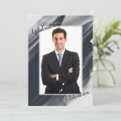 Afstuderen Celebration Photo Invitation Kaart (Staand voorkant)