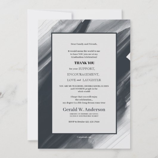 Afstuderen Celebration Photo Invitation Kaart (Achterkant)