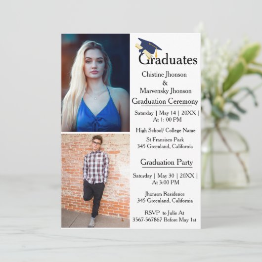 Afstuderen ceremonie 2 foto-Afstuderen Aankondiging (Staand voorkant)