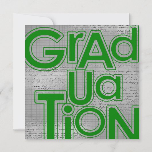 Afstuderen-ceremonie en partijaankondigingen kaart (Voorkant)