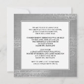 Afstuderen-ceremonie en partijaankondigingen kaart (Achterkant)