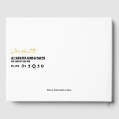 Afstuderen Ceremony Bash Party Sign in Black White Gastenboek (Achterkant)