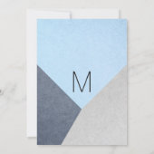 Afstuderen Ceremony Blue and Grey Geo Triangles Kaart (Achterkant)