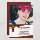 Afstuderen Certificaat Foto Uitnodiging (Voorkant / Achterkant)