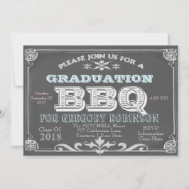 Afstuderen Chalkboard BBQ-uitnodigingen Kaart