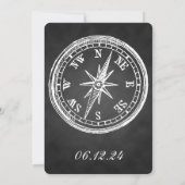 Afstuderen Chalkboard  Compass Black Kaart (Achterkant)