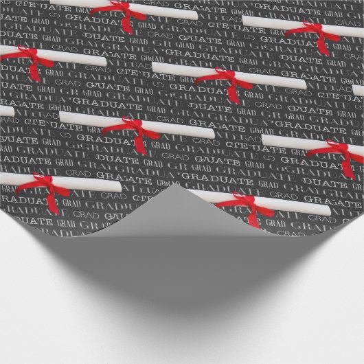 Afstuderen Chalkboard en Diploma Thema Cadeaupapier (Hoek)