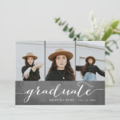 Afstuderen Chalkboard fotocollage | AFSTUDEREN Kaart (Staand voorkant)