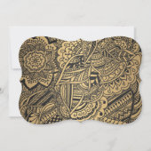 Afstuderen |  Chalkboard Gold Mandala Pattern Kaart (Achterkant)