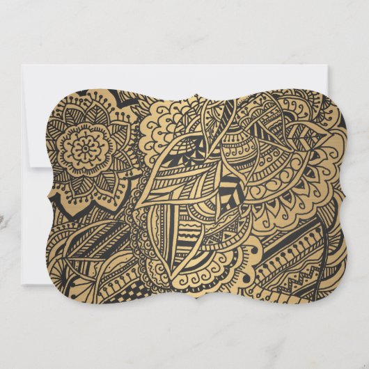 Afstuderen |  Chalkboard Gold Mandala Pattern Kaart (Achterkant)