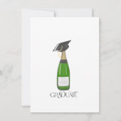 Afstuderen Champagne met Graduation Cap Klasse van Kaart (Achterkant)