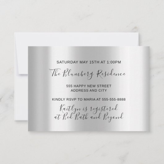 Afstuderen Champaigne Glass Bubbles Foto grijs Kaart (Achterkant)