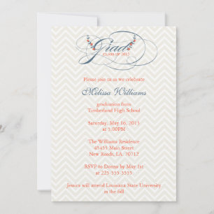 Afstuderen Chevron & Flowers Kaart