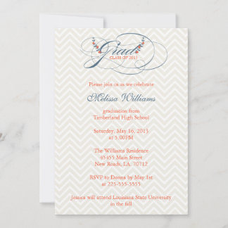 Afstuderen Chevron & Flowers Kaart