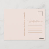 Afstuderen Chic Afstudeerder Aankondiging Roos Gou Briefkaart (Achterkant)