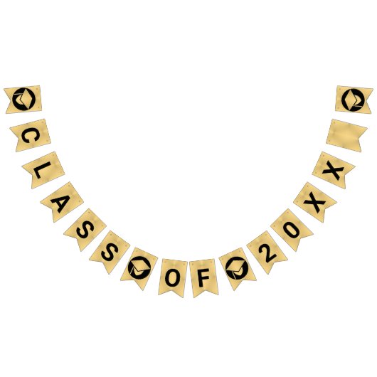 Afstuderen Chic Gold Creëer Uw klasse van Vlaggetjes (Alle)